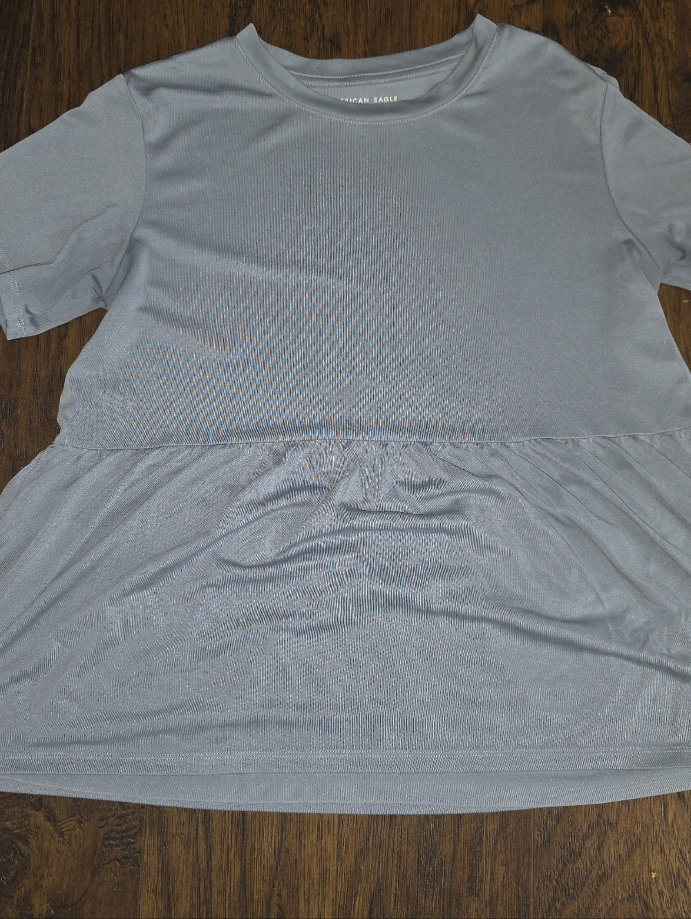 American Eagle Outfitters Light Blue Short Sleeve Sleep Top
